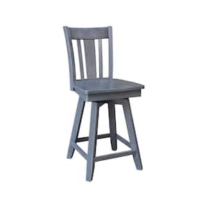 San Remo Heather Gray Swivel Counter Height Stool - 24 in. SH