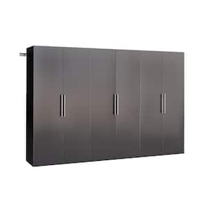 HangUps 108 in. W x 72 in. H x 20 in. D Storage Cabinet Set E in Black (3-Piece)