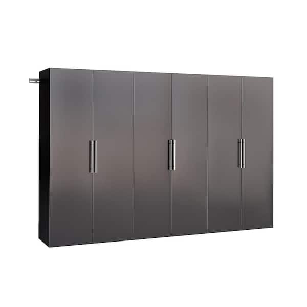 Prepac HangUps 108 in. W x 72 in. H x 20 in. D Storage Cabinet Set E in Black ( 3 Piece )