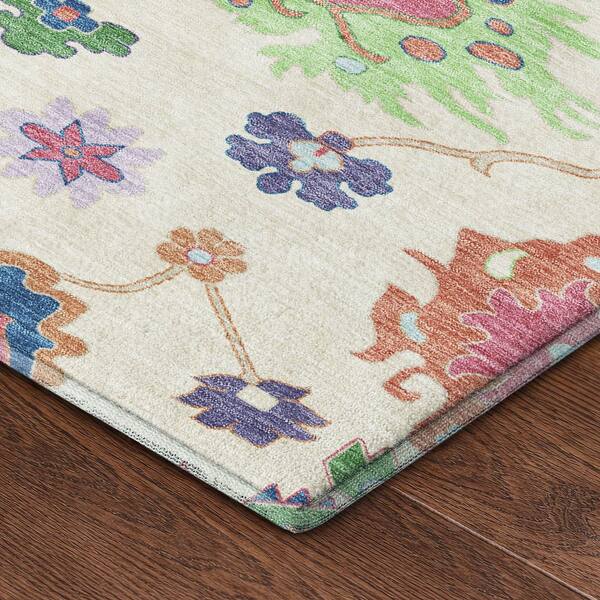 Mayfield Premium Machine Washable Abstract AMF2532 Linen 2 ft. x 3 ft. Accent Rug