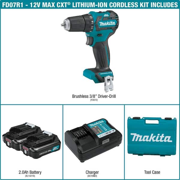 Makita 12V max CXT Lithium-Ion High Capacity Battery Pack 4.0Ah BL1041B -  The Home Depot