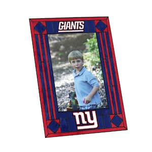 NFL -4 in. X 6 in. Gloss Multi Color Art Glass Picture Frame - Giants