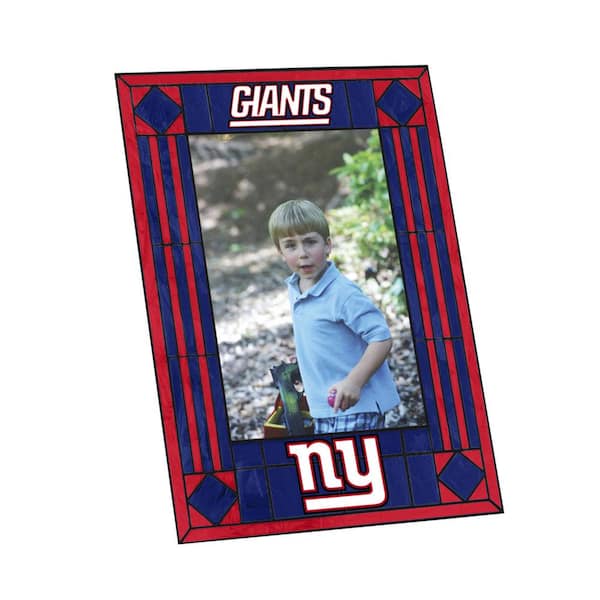 NFL -4 in. X 6 in. Gloss Multi Color Art Glass Picture Frame - Giants