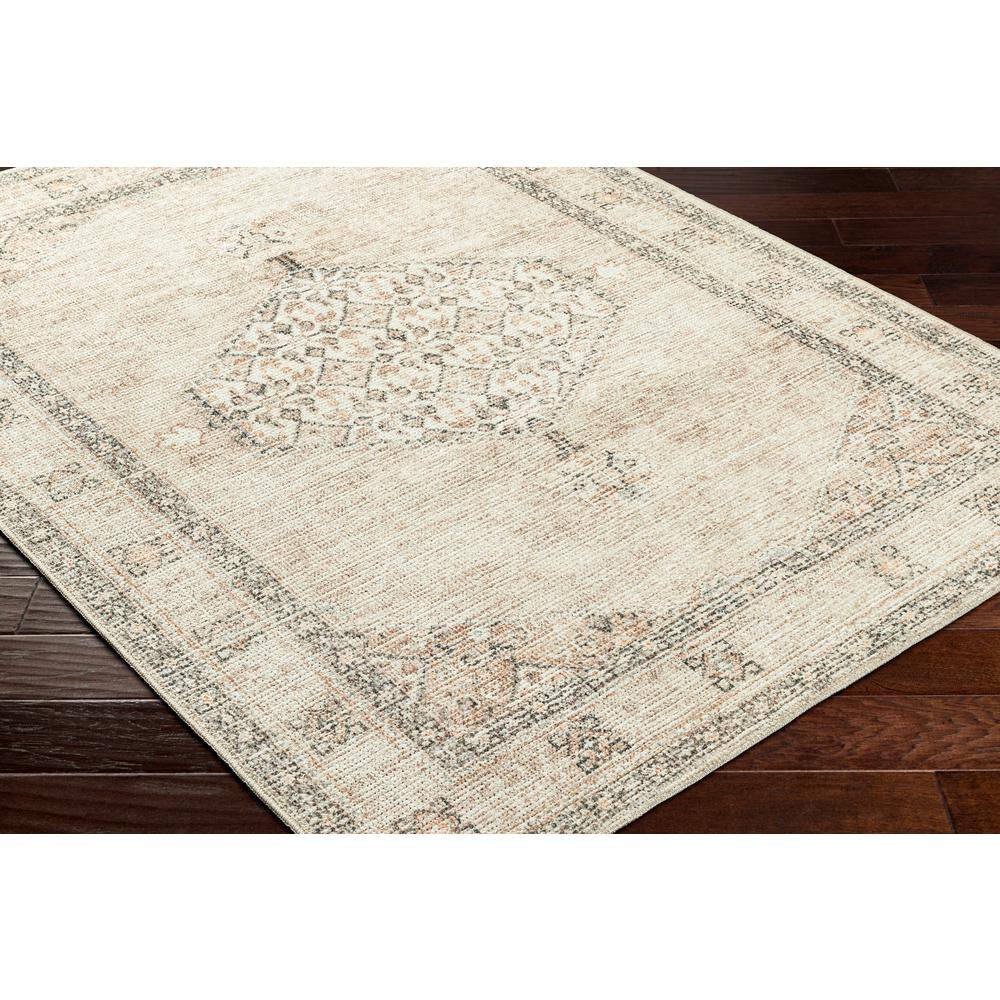 Lila Blush and Beige Stain-Resistant Synthetic Runner Rug 2'7" x 7'3"