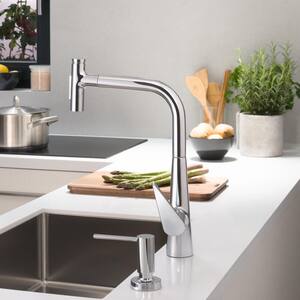 Talis Select S Single-Handle Pull-Down Sprayer Kitchen Faucet in Chrome