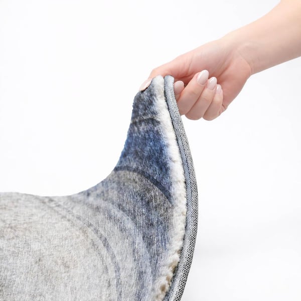 Dream Shag Premium Machine Washable Abstract ADS584 Blue 10 ft. x 14 ft. Area Rug