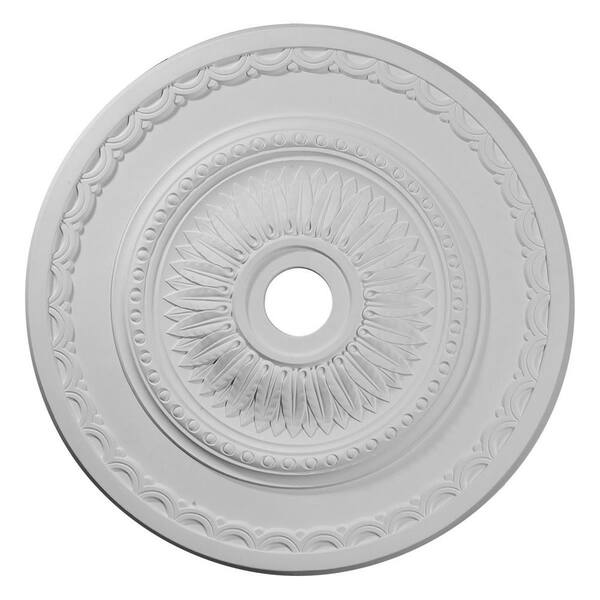 29OD x 3 5/8ID x 1 3/8P Fits Canopies up to 6 1/4 Ekena Millwork CM29FW Flower Ceiling Medallion Factory Primed