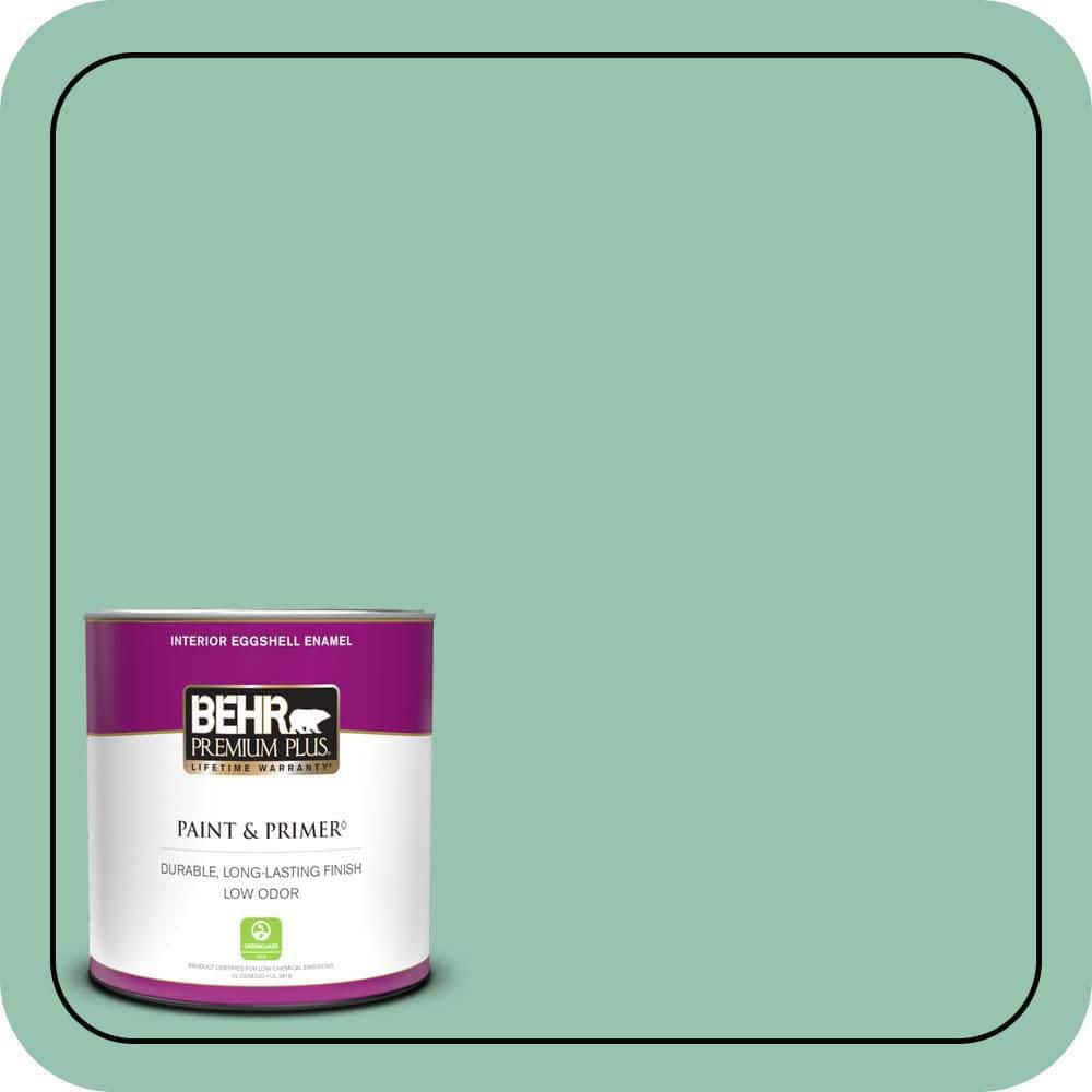1 qt. #M420-4 Jade Mountain Eggshell Enamel Low Odor Interior Paint & Primer price history on PriceWatchPro