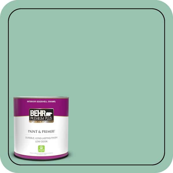 BEHR PREMIUM PLUS 1 qt. #M420-4 Jade Mountain Eggshell Enamel Low Odor Interior Paint & Primer