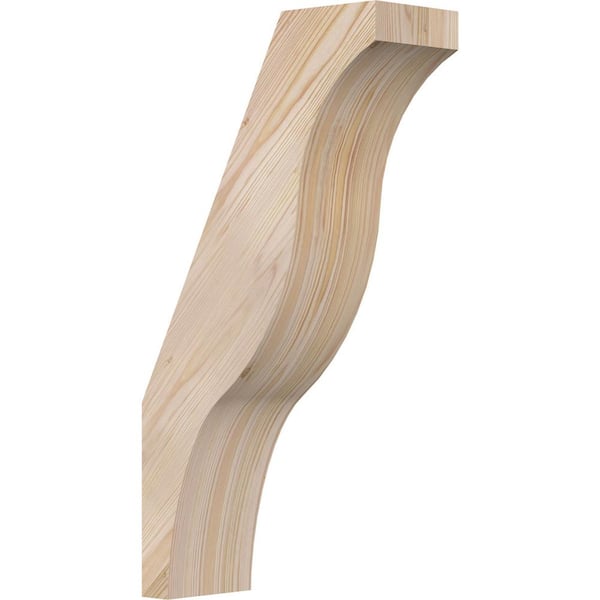 Ekena Millwork 5 1/2"W x 14"D x 26"H Funston Smooth Knee Brace, Douglas Fir