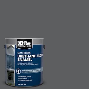1 gal. #N500-6 Graphic Charcoal Urethane Alkyd Semi-Gloss Enamel Interior/Exterior Paint
