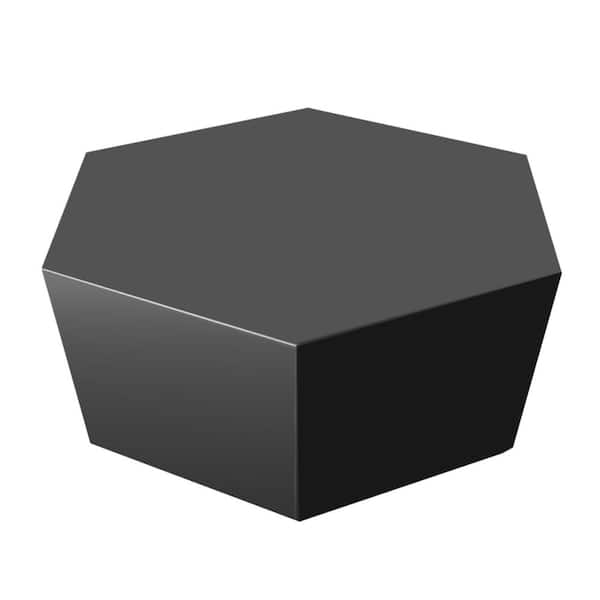 35'' Outdoor Hexagon Magnesium Oxide Coffee Table, Dark Gray
