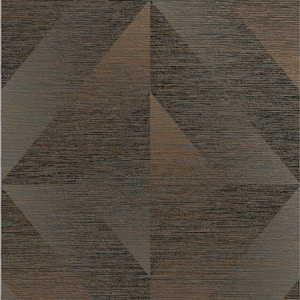 Atelier Geo Bronze Brown Removable Wallpaper Sample
