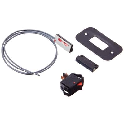 Small Rectangular Magnetic Door Switch and Power Switch-Black