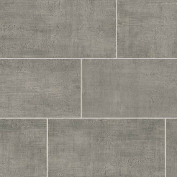 Corso Italia Unico Gray 12 in. x 24 in. Concrete Look Porcelain Floor and Wall Tile (13.56 sq. ft./Case)