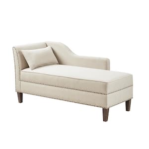 Brett Ivory Polyesyer Accent Chaise Lounge