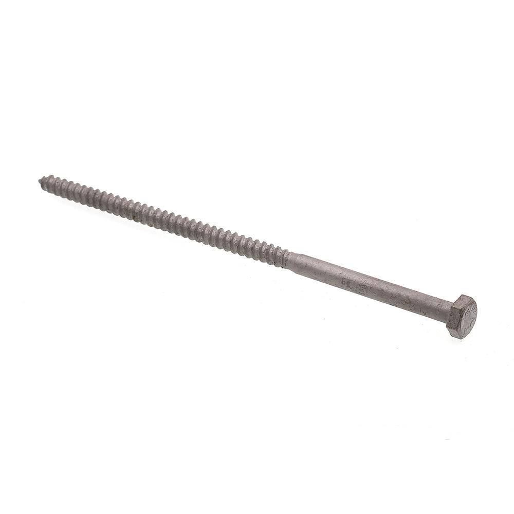 Prime-Line 1/4 in. x in. Grade A307 Hot Dip Galvanized Steel Hex Lag  Screws (100-Pack) 9055441 The Home Depot