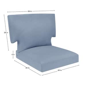 Charlottetown 23 in. x 26 in. CushionGuard Outdoor Deep Seat Replacement Cushion Set in Washed Blue