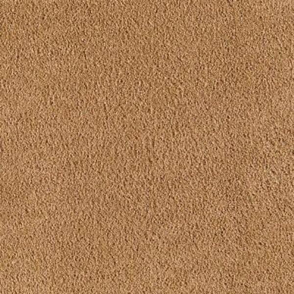 SoftSpring Carpet Sample - Cashmere II - Color Walnut Texture 8 in. x 8 in.