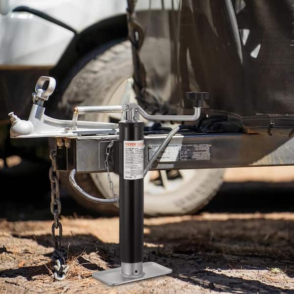 Trailer Jack, 2000 lbs. Dynamic Load Capacity, Weld-on Pipe-Mount Swivel Trailer Jack, 10 in. Lift Trailer Jack Stand