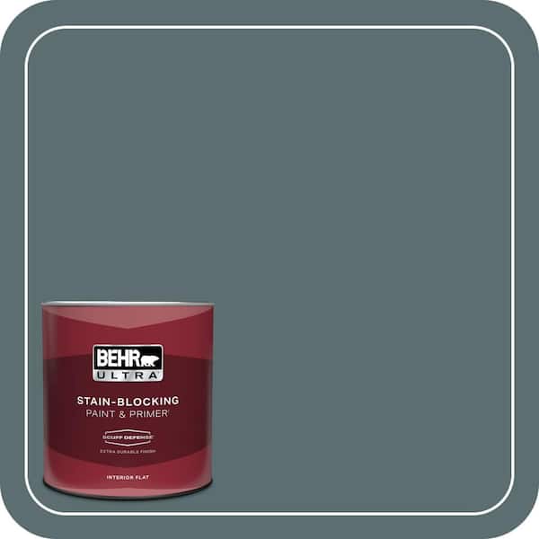 BEHR ULTRA 1 qt. #ECC-58-3 Unreal Teal Extra Durable Flat Interior Paint & Primer