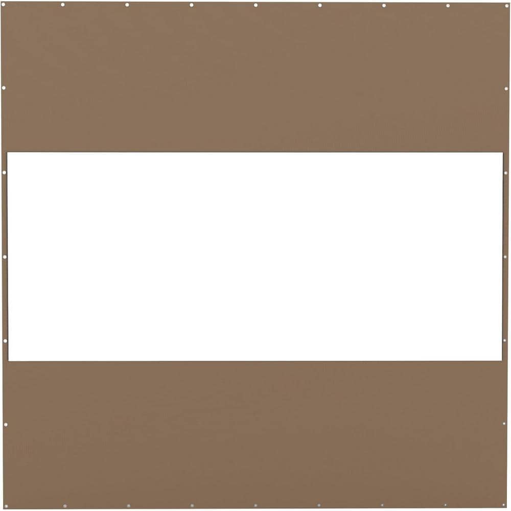 Heavy Duty Outdoor Clear Panel Curtain (10 ft. H x 10 ft. W, Brown)