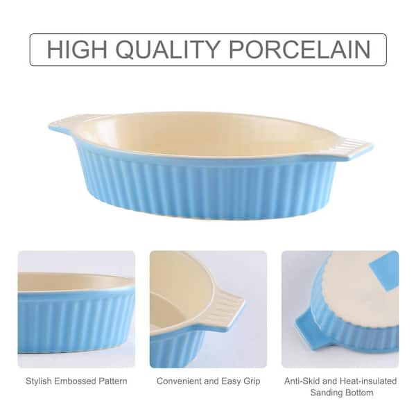 MALACASA, Series Bake.Bake, Ceramic Oval Baking Dish Bakeware Set - On Sale  - Bed Bath & Beyond - 31519428