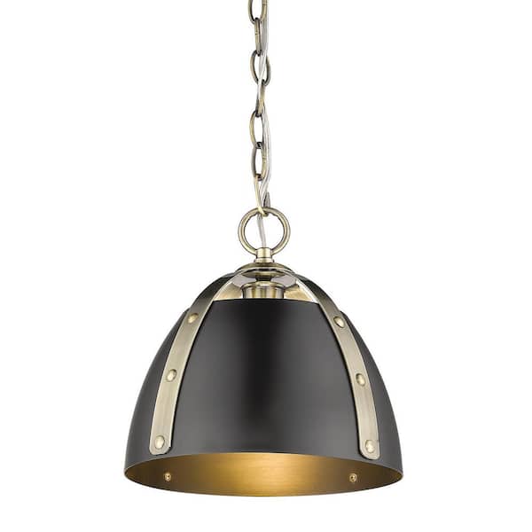 Aldrich 1-Light Aged Brass Small Pendant