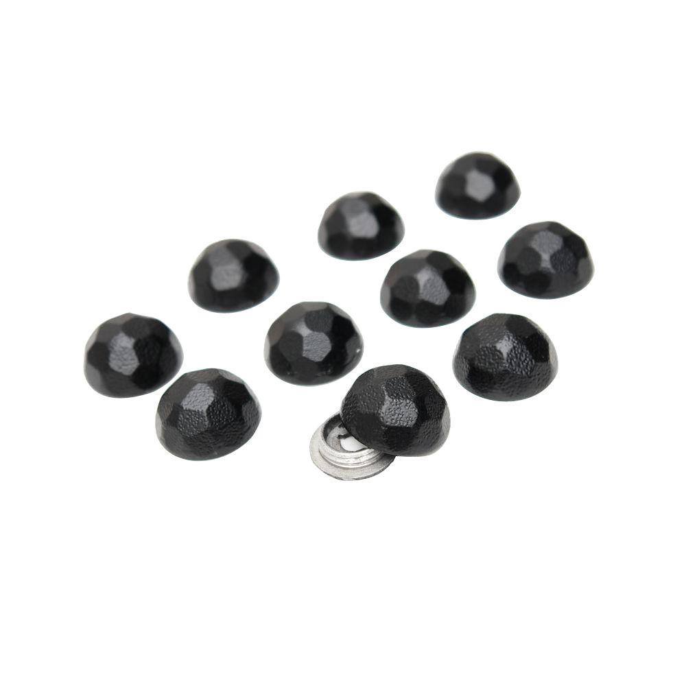 Owt Ornamental Wood Ties In Decorative Black Powder Coated Aluminum Hammered Dome Cap Nut