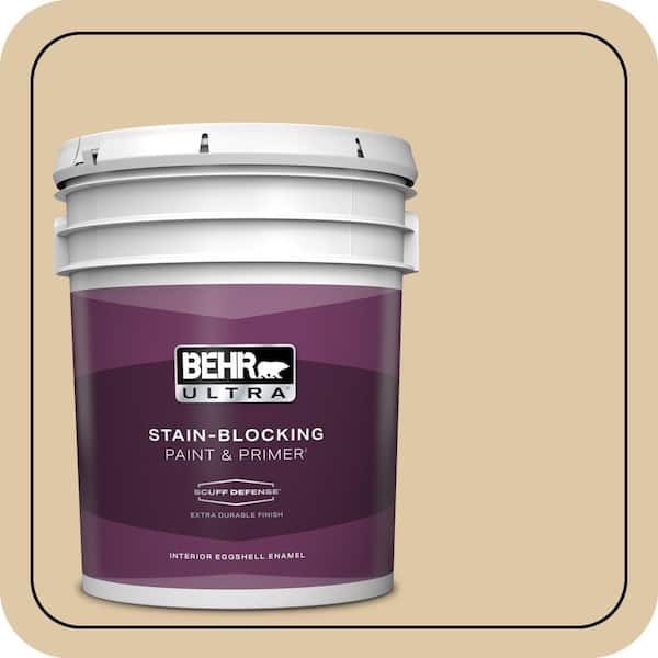 BEHR ULTRA 5 gal. #PWL-82 Pita Bread Extra Durable Eggshell Enamel Interior Paint & Primer