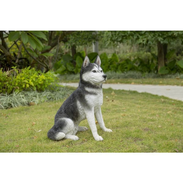 HI-LINE GIFT LTD. Large Black and White Siberian Husky Sitting