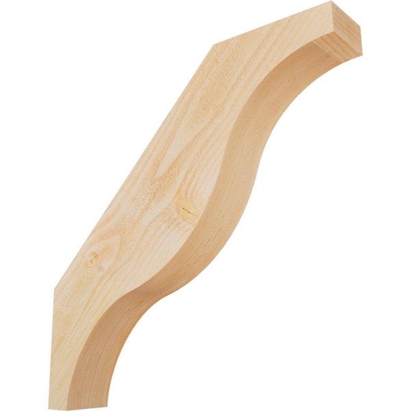 Ekena Millwork 4"W x 24"D x 24"H Funston Rough Sawn Knee Brace, Douglas Fir