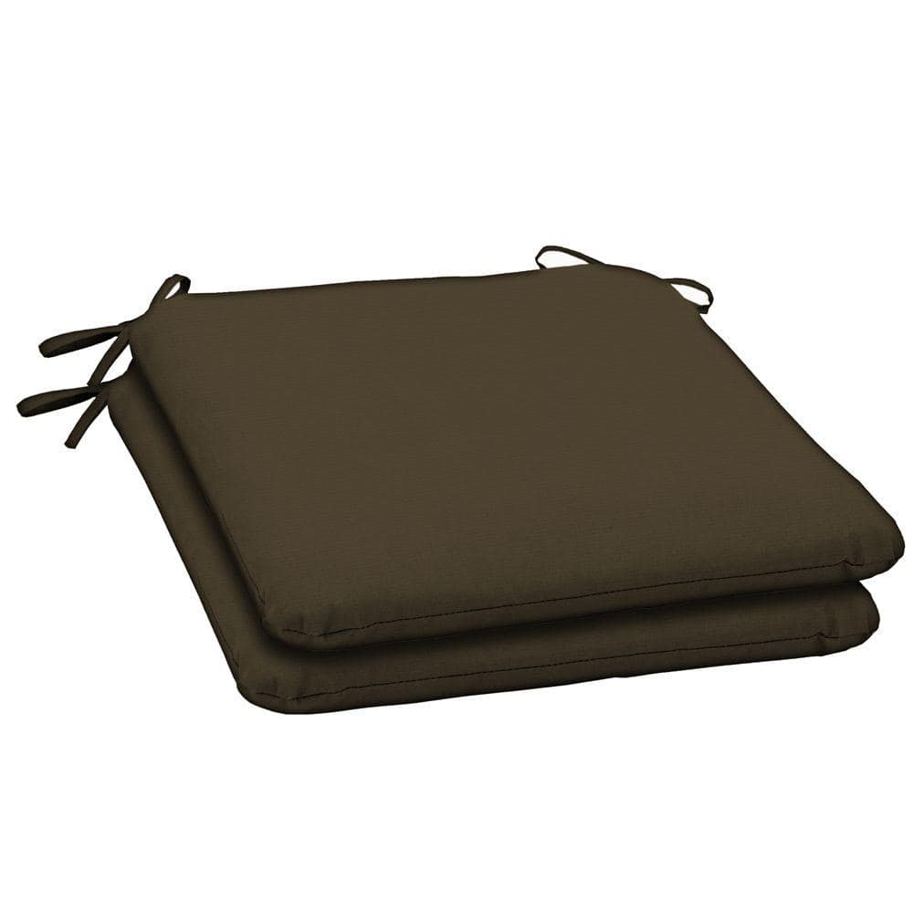 Hampton Bay Java Texture Outdoor Seat Pad (2Pack) FC01060B9D2 The