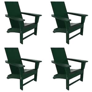 Shoreside Dark Green Folding Adirondack Chair (Set of 4)