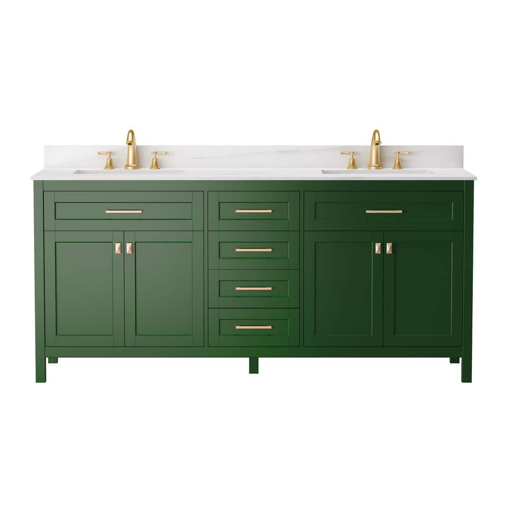ANGELES HOME 72 in. Wx 22.39 in. D x 34 in. H Modern Bath Vanity in