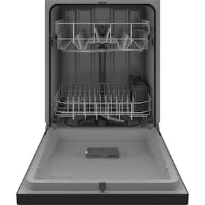 24 in. Built-In Tall Tub Front Control Dishwasher with One Button in Black, 60 dBA
