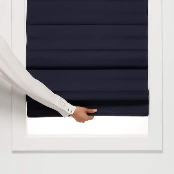 -Linen /& Polyester-Cordless Furniture Fresh Flat Roman Shades-Blackout Thermal- 30 W x 72 L, Stone