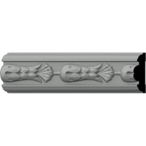 SAMPLE - 7/8 in. x 12 in. x 2-3/4 in. Urethane Crendon Chair Rail Moulding