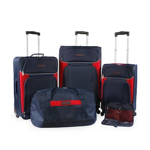 Oceanview 5-pc Softside Luggage Set - Navy Red