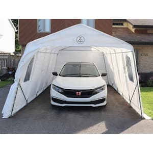 11 ft. x 20 ft. White Car Garage without Floor