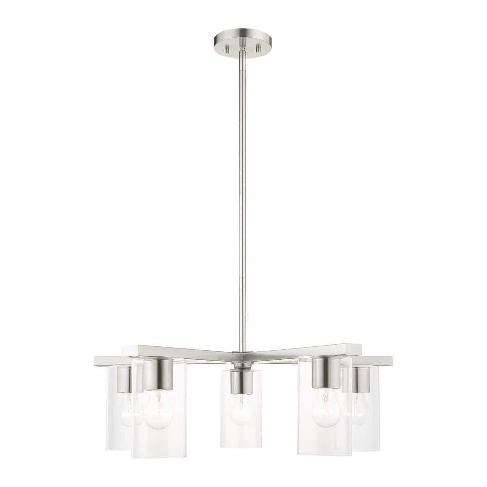 Havendale 5-Light Brushed Nickel Chandelier with Clear Glass price history on PriceWatchPro