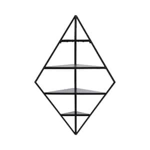 Melora 23.12 in. W x 16.37 in. D Black MDF Accent Shelf Decorative Wall Shelf