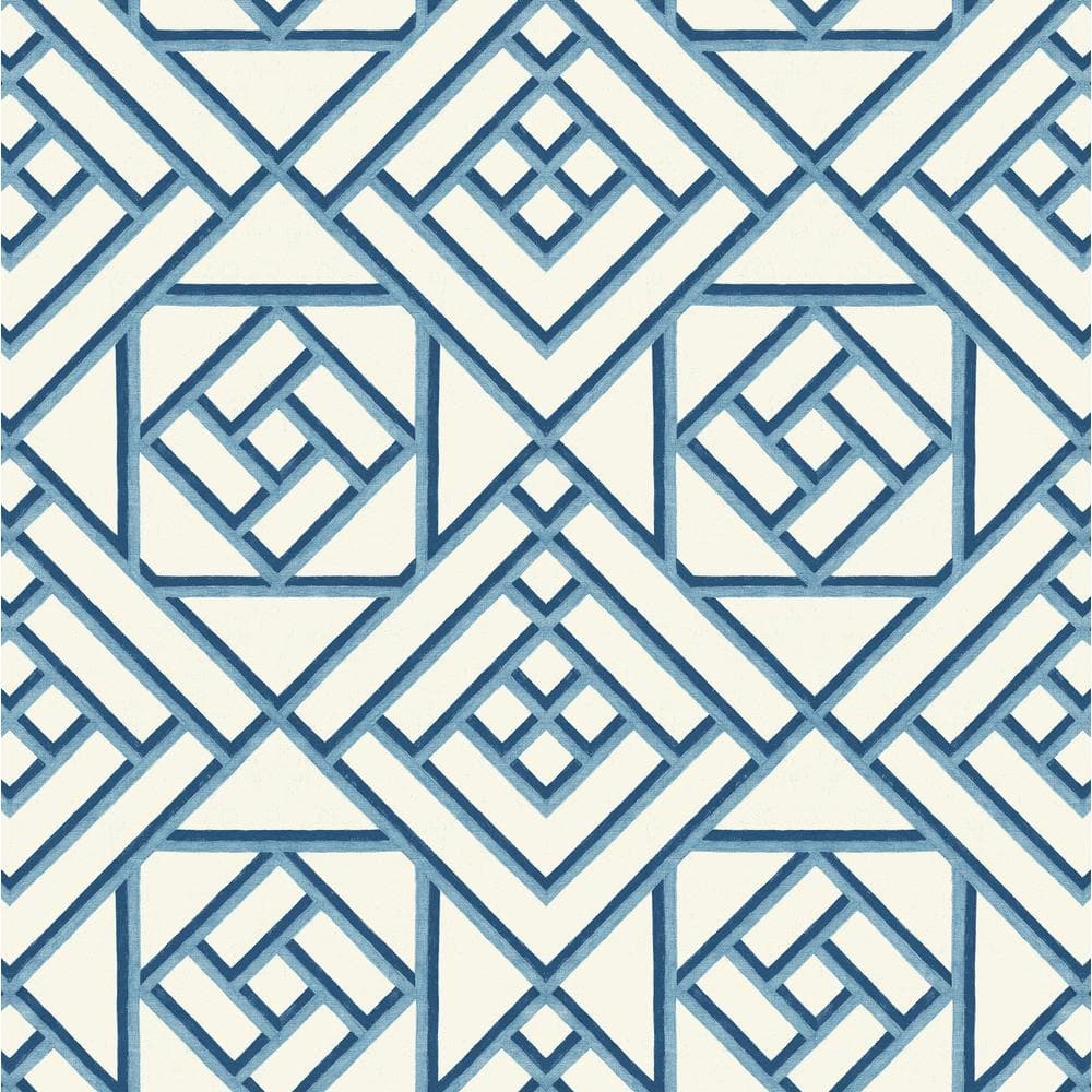 Latticework Wedgewood Blue Vinyl Peel and Stick Wallpaper Roll (Covers 30.75 sq. ft.) price history on PriceWatchPro