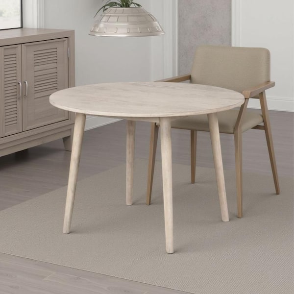 Yely Modern & Contemporary Natural Oak Brown Wood 30 in. 4 Legs Base Dining Table Seats 4
