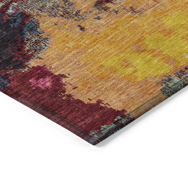 Chantille Machine Washable Indoor/Outdoor Abstract ACN1738 Garnet 2 ft. x 3 ft. Accent Rug
