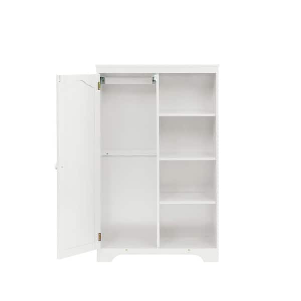 Unbranded 31.3 in. W x 16 in. D x 51 in. H Bathroom White Linen Cabinet