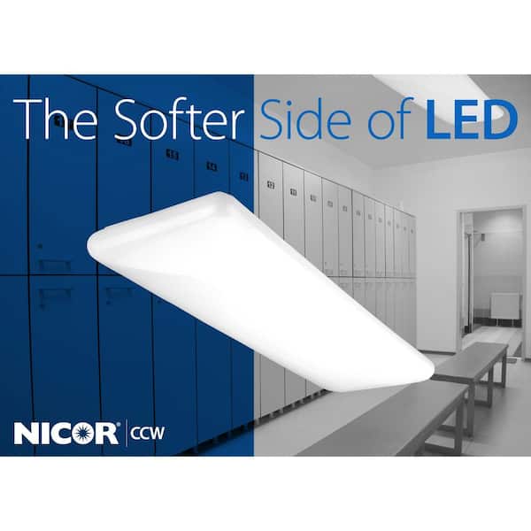 NICOR 150-Watt Equivalent White Integrated LED Designer Cloud Wraparound  Fixture, 4000K CCW-10-4S-UNV-40K The Home Depot