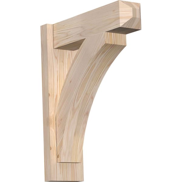 Ekena Millwork 6 in. x 22 in. x 18 in. Douglas Fir Thorton Craftsman Smooth Outlooker