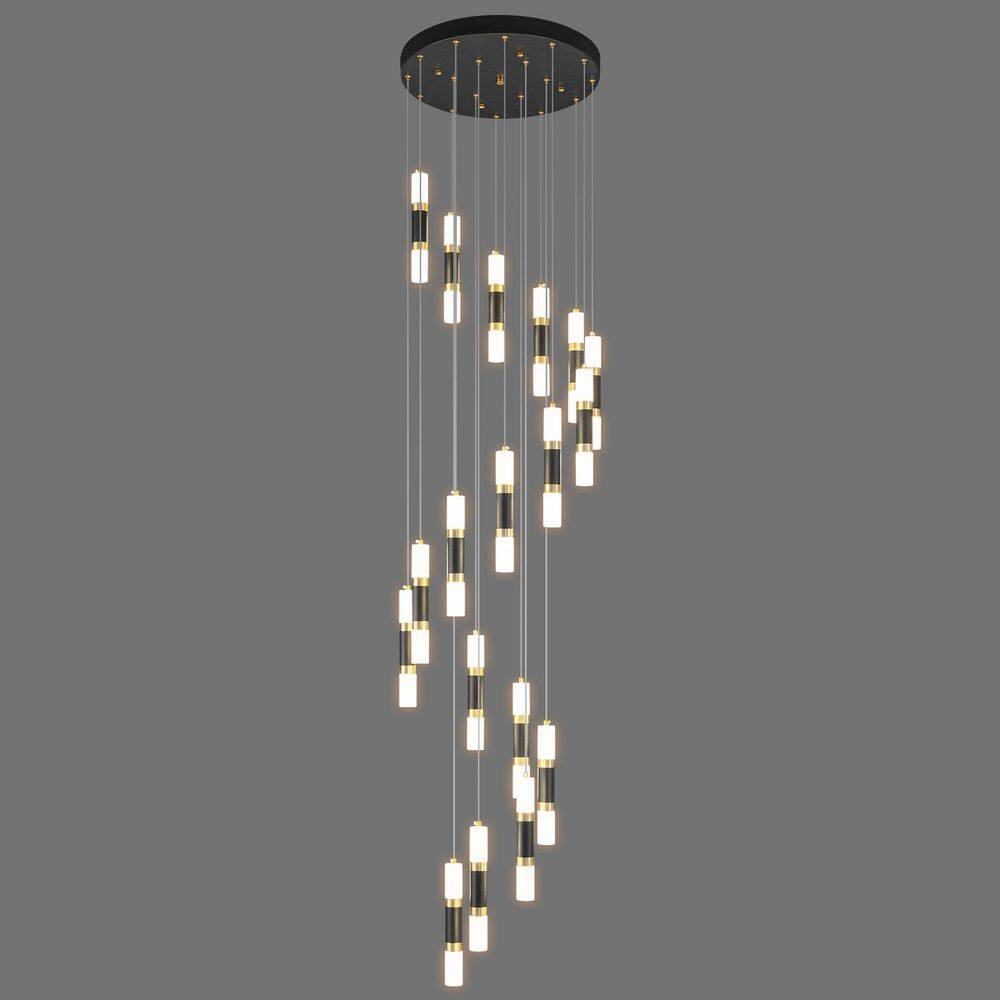 Home Lighting 108-Watt 18-Light Black Gold Dimmable LED Modern Pendant Light for Chandelier Lobby Living Room 18Y-Light price history on PriceWatchPro