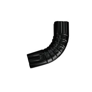 2 in. x 3 in. Black Aluminum Downpipe - A Elbow